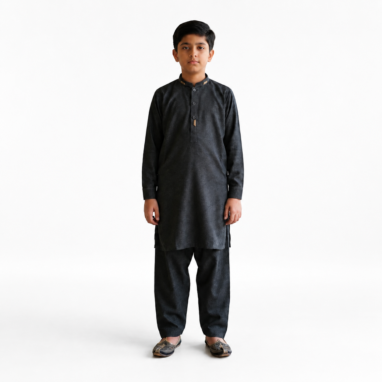 premium dark charcoal boys shalwar kameez